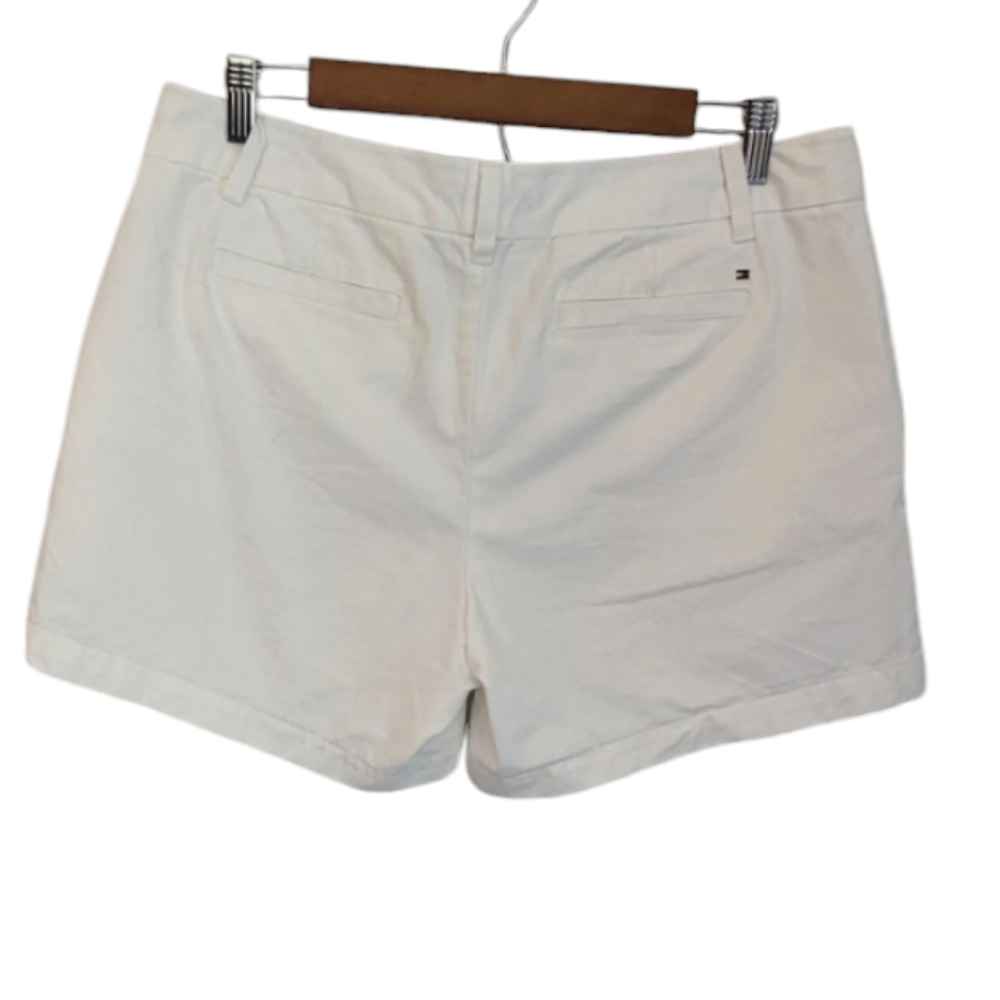 Tommy Hilfiger | White Cotton Flex 5-Inch Hollywood Shorts - Picture 3 of 7